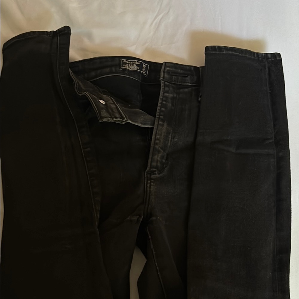 Abercrombie & Fitch High Rise Super Skinny Black Jeans